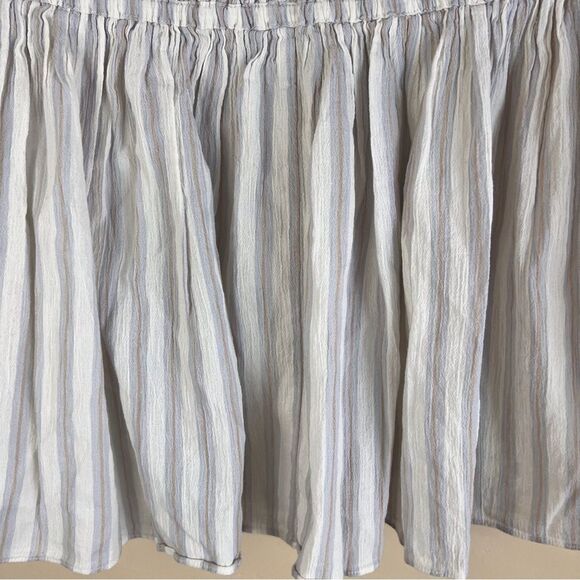 Madewell Womens Smocked Pull On‎ Mini Skirt in Neutral Colors Size Medium Lined - Picture 7 of 8